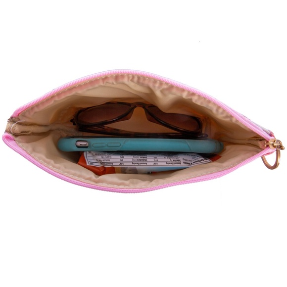 NWT***BOUTIQUE*** FLAMINGO Cosmetic Bag - Picture 3 of 3